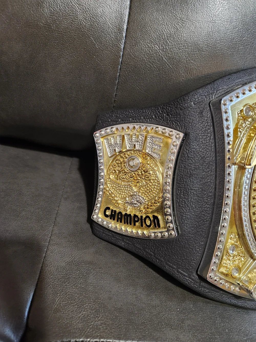 2005 WWE Mon.Nite Raw Championship Belt - Gold and Black with Red Accent